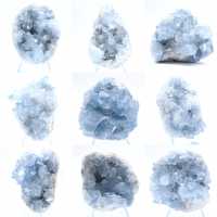 Blauwe celestietgeode, natuurlijke formatie in Madagaskar