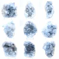 Blauwe celestietgeode, natuurlijke formatie in Madagaskar