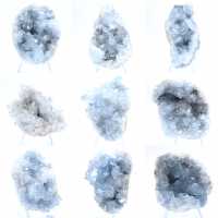 Blauwe celestietgeode, natuurlijke formatie in Madagaskar