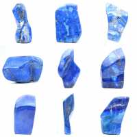 Diepblauwe lapis lazuli mineraalversiering uit Afghanistan