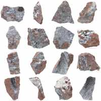 Pyrolusiet, authentiek exemplaar op matrix