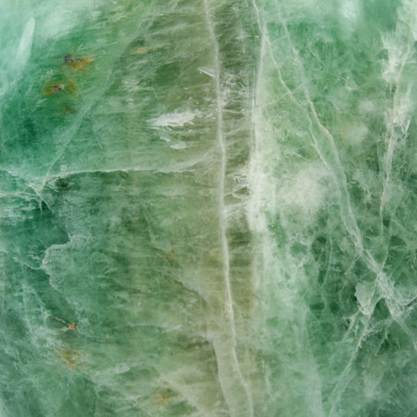 Gepolijste groene fluorietsteen