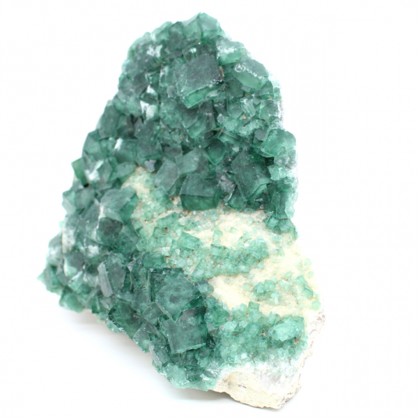 Bijna 4 kilo gekristalliseerde groene fluorietblokjes