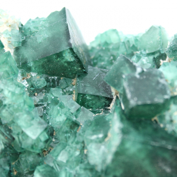 Kubieke kristallen van fluoriet op matrix 2,5 kilo