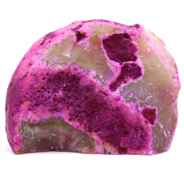 Decoratieve steen in roze agaat