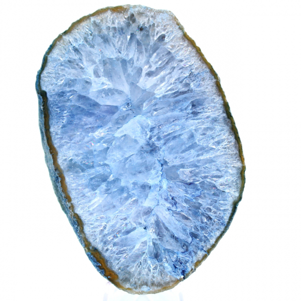 Schijfje blauwe agaat