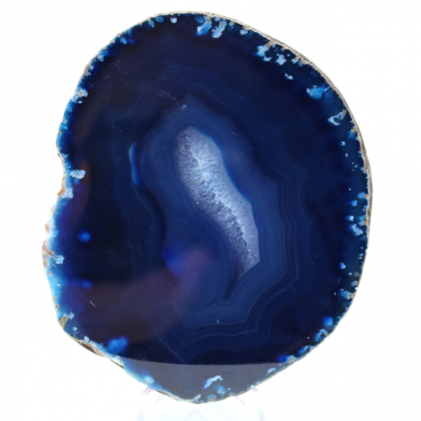 Schijfje blauwe agaat