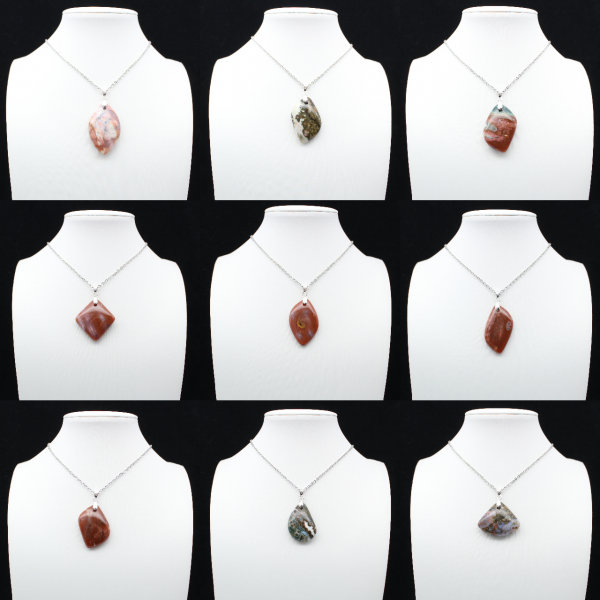 Orbicular Jasper Rhombus hanger