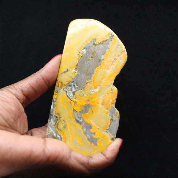 Groot, gepolijst ornament van een hommel van jaspis