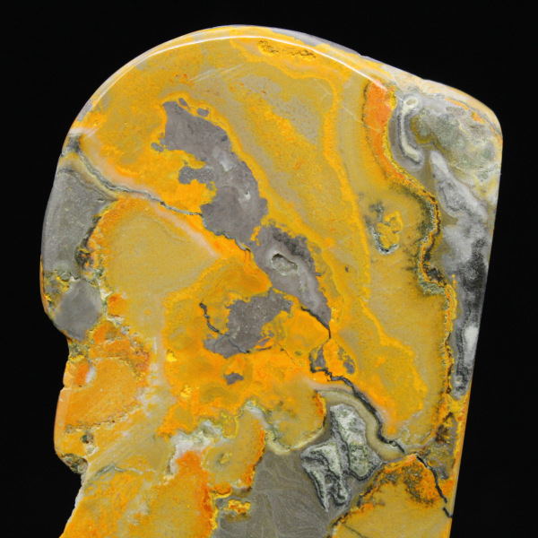 Groot, gepolijst ornament van een hommel van jaspis