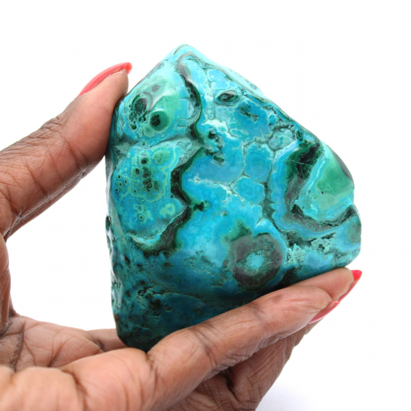 Gepolijste steen Chrysocolla Congo