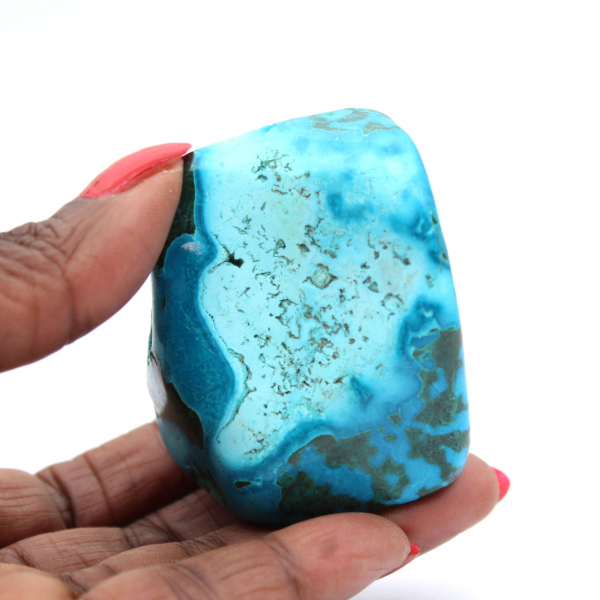 Gepolijste chrysocolla uit Congo