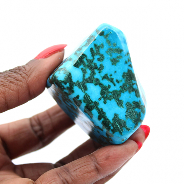 Vrijgevormde gepolijste chrysocolla