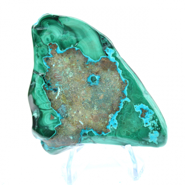Gepolijste chrysocolla decoratieve steen