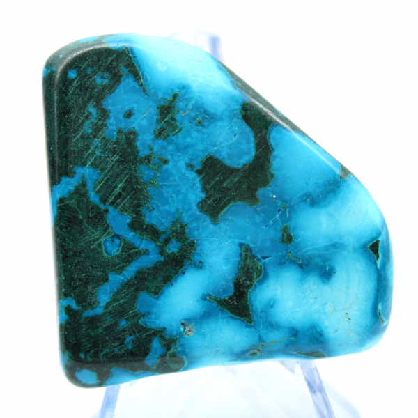 Gepolijste steen in Congo Chrysocolla