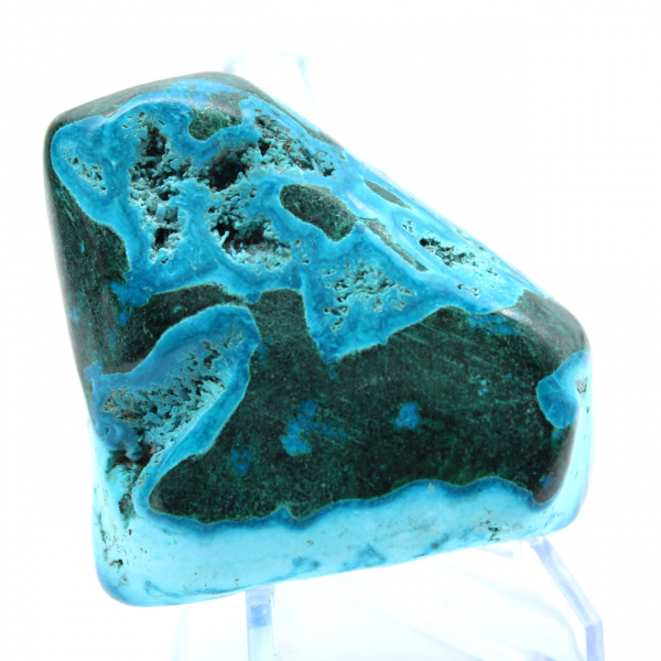 Gepolijste steen in Congo Chrysocolla
