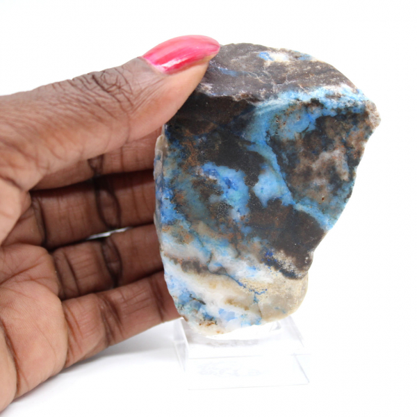 Azuriet malachiet plak voor mineralenverzameling