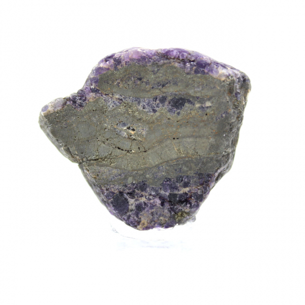 Fluoriet pyriet plak voor mineralenverzameling