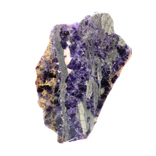 Fluoriet pyriet plak voor mineralenverzameling