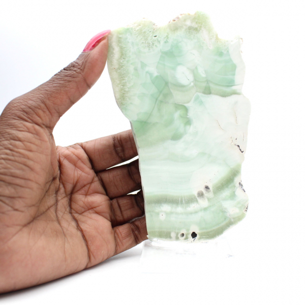 Natuurlijke groene aragoniet plak voor decoratie Natuurlijke groene aragoniet plak voor decoratie