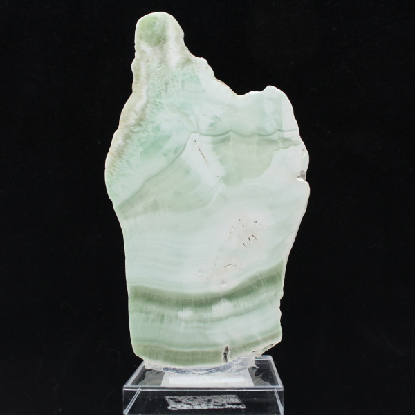 Authentieke gepolijste groene aragoniet stenen plak