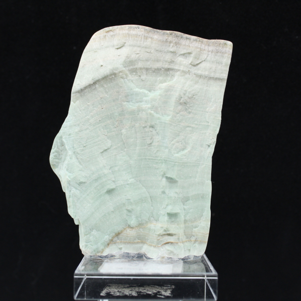 Gepolijste groene aragoniet plak kwaliteitsruw mineraal