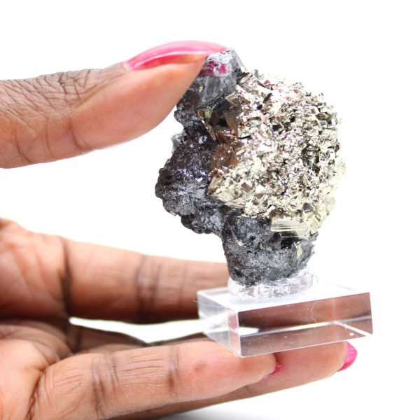 Mineralenexemplaar Pyriet en Sfaleriet