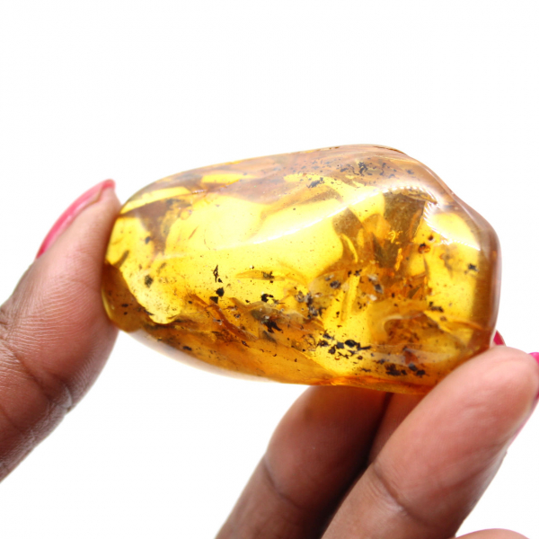 Gele amberkleurige kiezelsteen voor decoratie en wetenschappelijk specimen