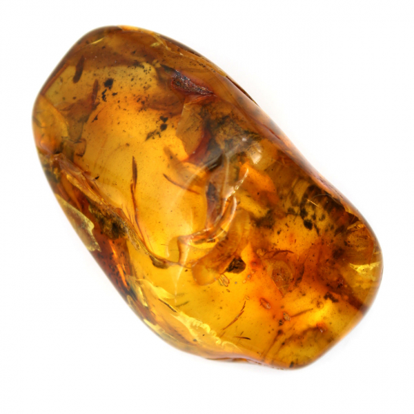 Gele amberkleurige kiezelsteen voor decoratie en wetenschappelijk specimen