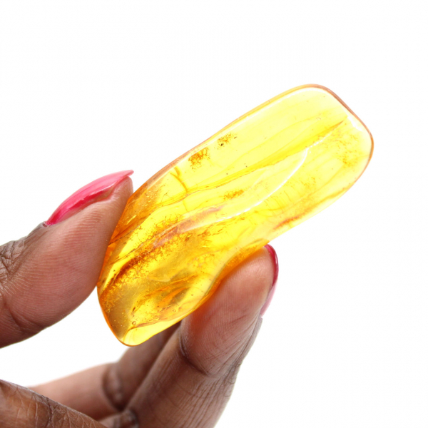 Mini gele amberkiezel – natuurlijke Baltische steen