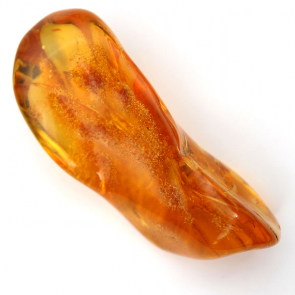 Natuursteen kiezel Geel amber voor uniek exemplaar