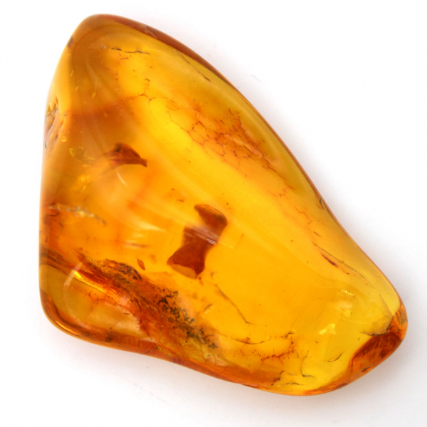 Gele Baltische barnsteen – gepolijste kiezelsteen, decoratief object