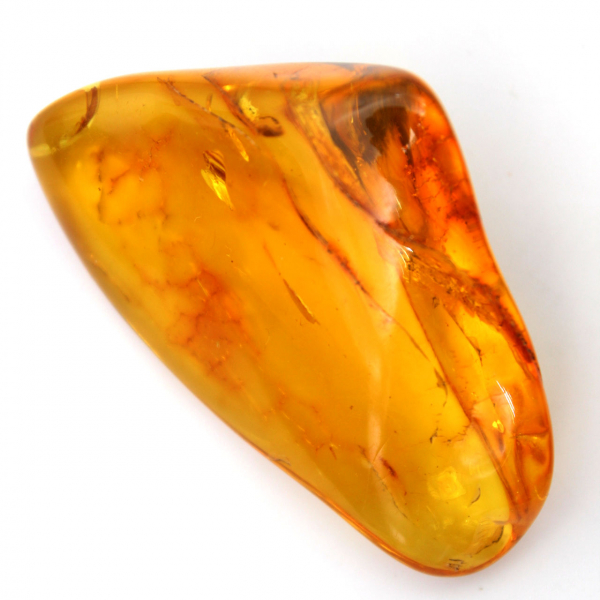 Gele Baltische barnsteen – gepolijste kiezelsteen, decoratief object