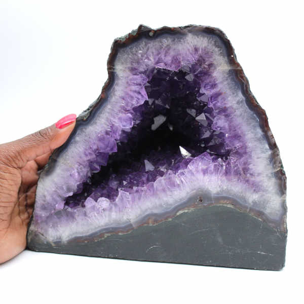  Braziliaanse amethistgeode met paarse kristallen voor verzamelaars