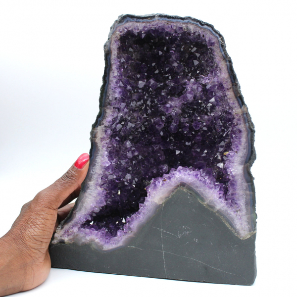  Unieke hoogwaardige Braziliaanse amethistgeode met stabiele voet