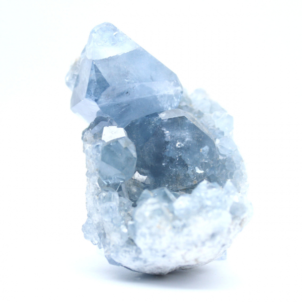 Blauwe celestien mineraalstuk uit Madagaskar