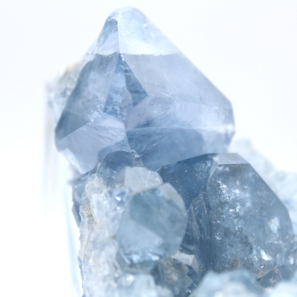 Blauwe celestien mineraalstuk uit Madagaskar