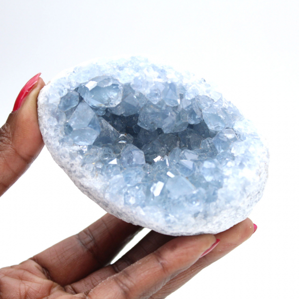 Natuurlijk blok blauwe celestien Madagaskar