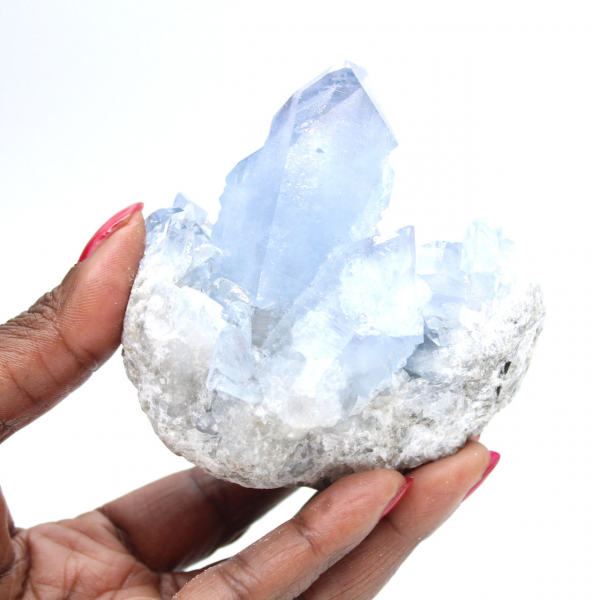 Zeldzame blauwe celestiengeode uit Madagaskar