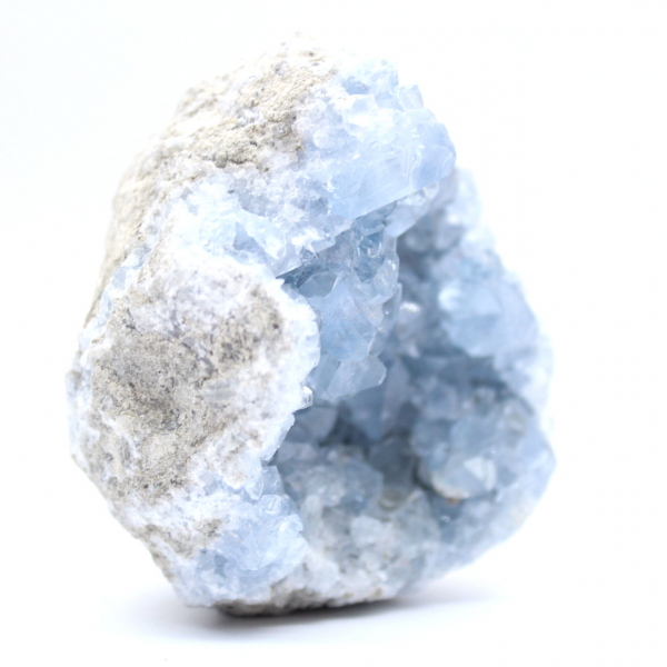 Decoratieve blauwe celestiengeode uit Madagaskar