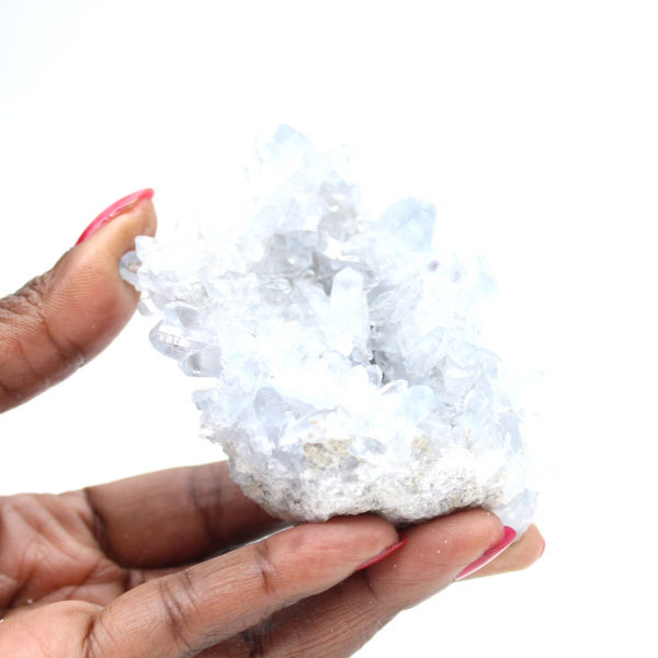 Blauwe celestiet geode Madagaskar uitzonderlijke kwaliteit