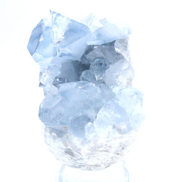 Gekristalliseerde blauwe celestien uit Madagaskar