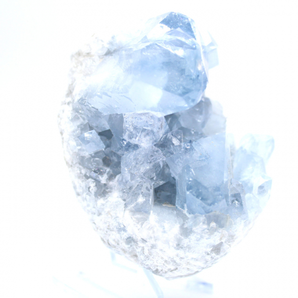 Gekristalliseerde blauwe celestien uit Madagaskar