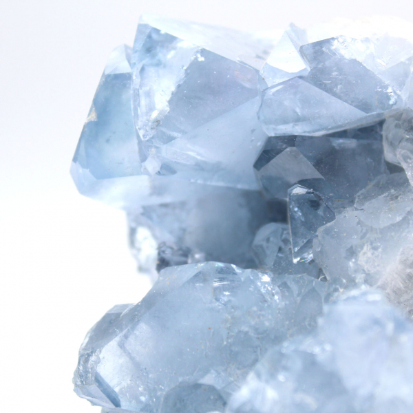 Gekristalliseerde blauwe celestien uit Madagaskar