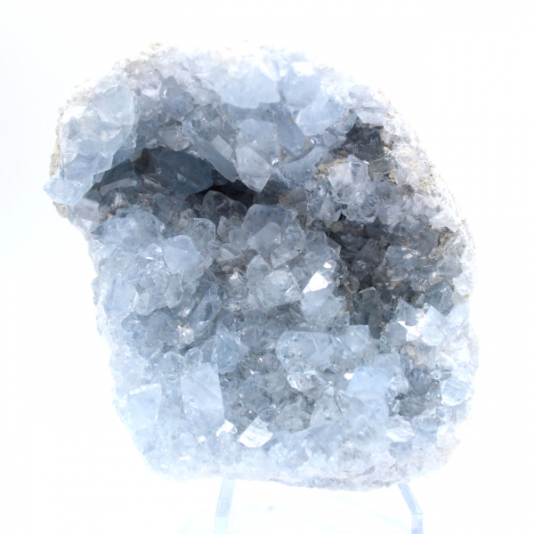 Blauwe celestiet kristalgeode uit Madagaskar