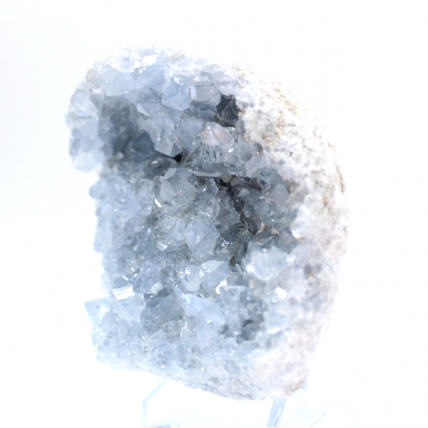 Blauwe celestiet kristalgeode uit Madagaskar