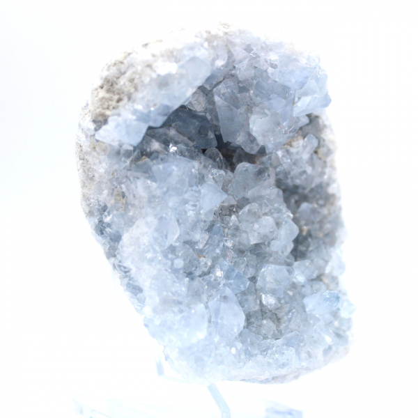 Blauwe celestiet kristalgeode uit Madagaskar