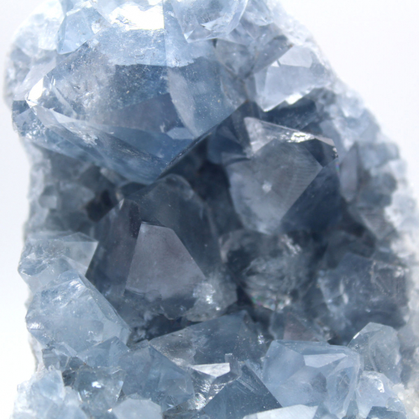 Blauwe celestiet mineraal geode Madagaskar