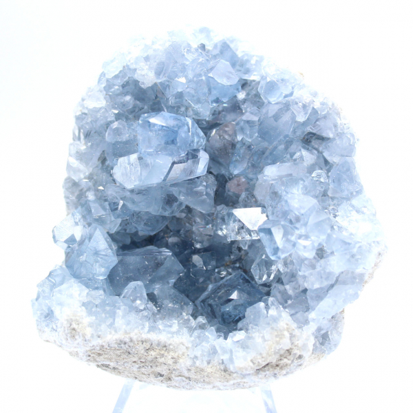 Hoogwaardige Madagaskar blauwe celestiet geode