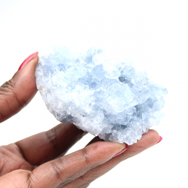 Natuurlijke blauwe celestietkristallen Madagaskar
